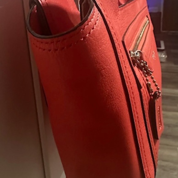 New Coach Coral Colored Clutch Purse - Picture 6 of 16